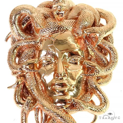 14K Gold Medusa Pendant 68163 - Image 3