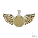 14K Gold Memorial Photo Pendant With Wings 66601 - Image 1