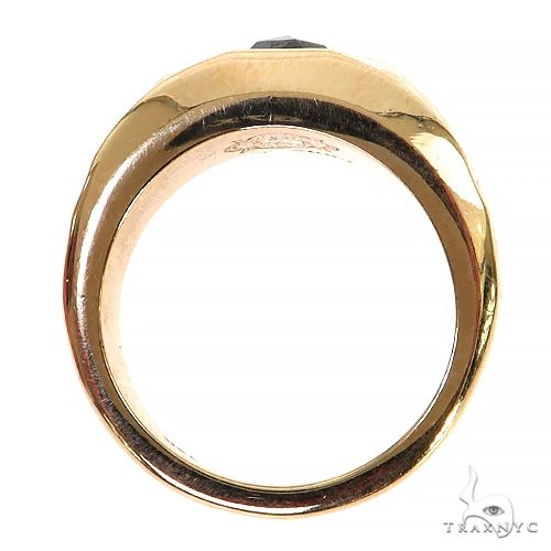 14K Gold Solitary Tuxedo Black Diamond Ring, photo 5 of 6
