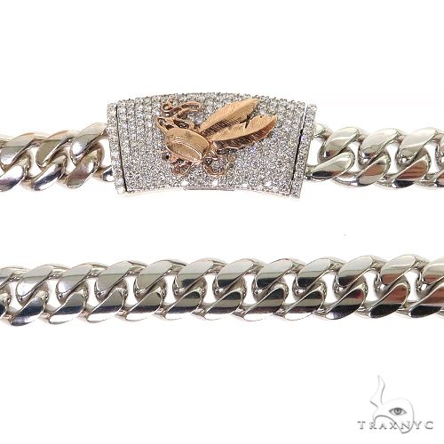 14k Gold Miami Cuban Chain With Custom Diamond Lock 68562 - Image 3