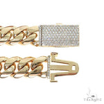 Solid Miami Cuban Diamond Lock Chain 21 Inches 18mm    66843 - Image 3