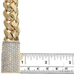 Solid Miami Cuban Diamond Lock Chain 21 Inches 18mm    66843 - Image 5