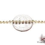 14K yellow gold moon cut chain necklace, 5mm thickness, 24 inches long.