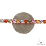 14K Gold Multi Colored Sapphire Tennis Chain 66727 - Image 6