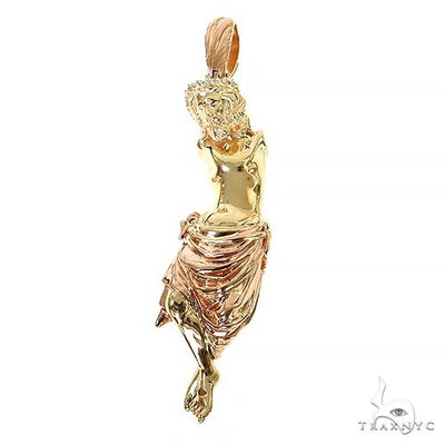 14K Gold No Arms Jesus Pendant 67359 - Image 1