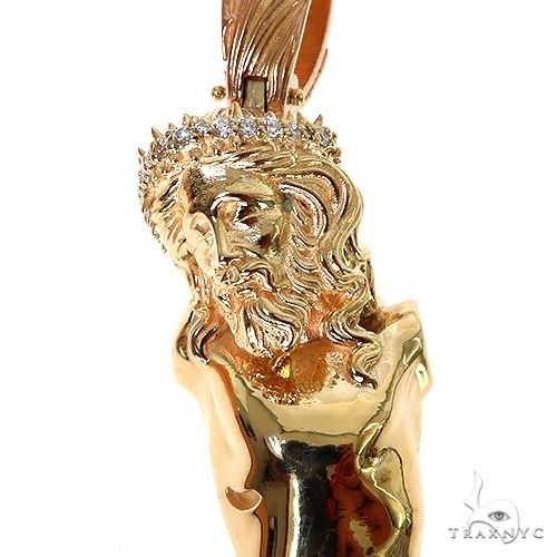 14K Gold No Arms Jesus Pendant 67359 - Image 3