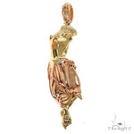 14K Gold No Arms Jesus Pendant 67359 - Image 4