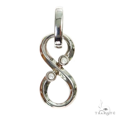 14K Gold Pearl Eternity Pendant 67548 - Image 1