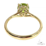 14K Gold Peridot Solitaire Engagement Ring 66426 - Image 4