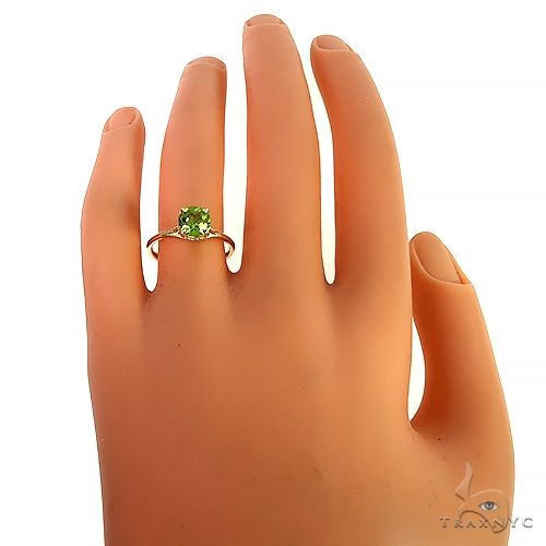 14K Gold Peridot Solitaire Engagement Ring 66426 - Image 6
