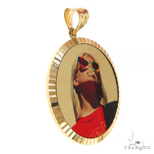 14K Gold Photo Pendant 30mm, photo 2 of 7