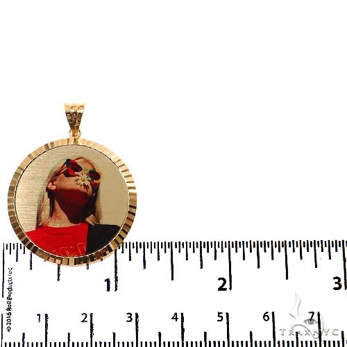 14K Gold Photo Pendant 30mm, photo 5 of 7