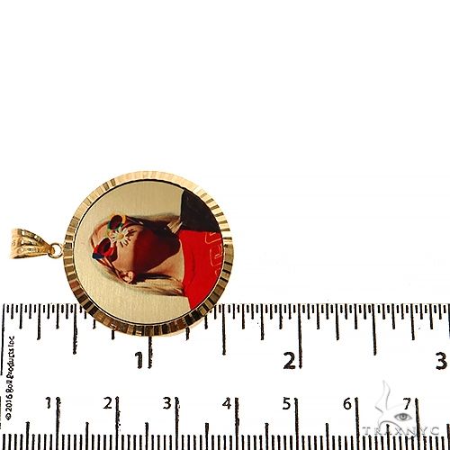 14K Gold Photo Pendant 30mm, photo 6 of 7