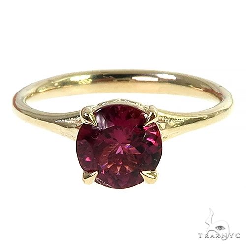 14K Gold Pink Tourmaline Engagement Ring 66425 - Image 3