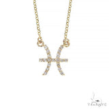 14K Gold Pisces Diamond Necklace 66715