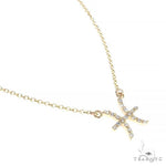 14K Gold Pisces Diamond Necklace 66715 - Image 2