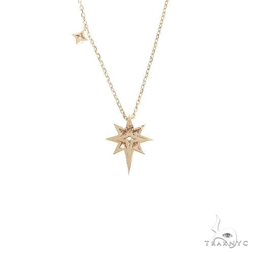 14K Gold Polar Star Diamond Necklace 66808 - Image 3