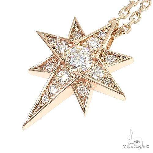 14K Gold Polar Star Diamond Necklace, photo 4 of 6