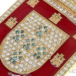 14K Gold Portugal Flag Emblem Diamond Pendant 66362 - Image 4