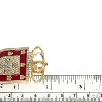 14K Gold Portugal Flag Emblem Diamond Pendant 66362 - Image 8