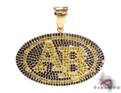 14K Gold Prong Diamond AB Pendant 32022 - Image 1