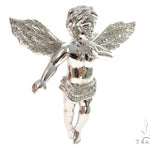 14K Gold Prong Diamond Angel Pendant 45400 - Image 2