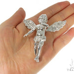 14K Gold Prong Diamond Angel Pendant 45400 - Image 7