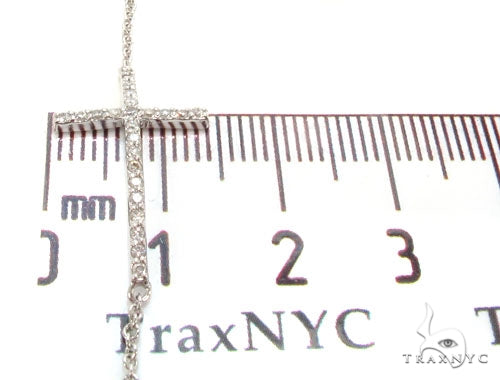 14K Gold Prong Diamond Cross Crucifix Bracelet 36640 - Image 10