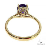14K Gold Purple Amethyst Solitaire Engagement Ring 66424 - Image 4
