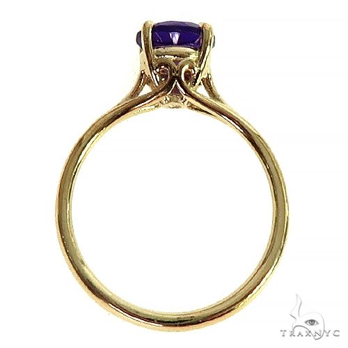 14K Gold Purple Amethyst Solitaire Engagement Ring 66424 - Image 5