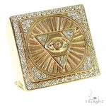 14K Gold Pyramid Evil Eye TraxNYC Ring 66368 - Image 1