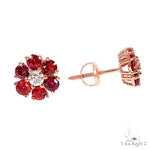 Fireflower Sapphire Diamond Earrings Small 66854 - Image 2