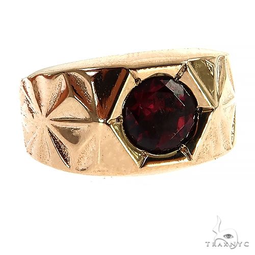 14K Gold Rhodolite Gemstone Ring, photo 2 of 5