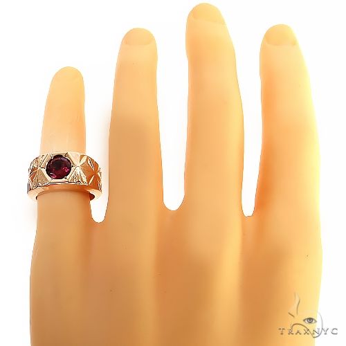 14K Gold Rhodolite Gemstone Ring, photo 5 of 5