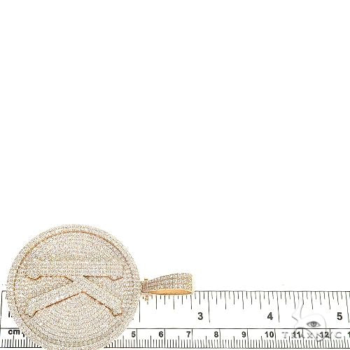 14K Gold Round Diamond 'K' Pendant 66754 - Image 6