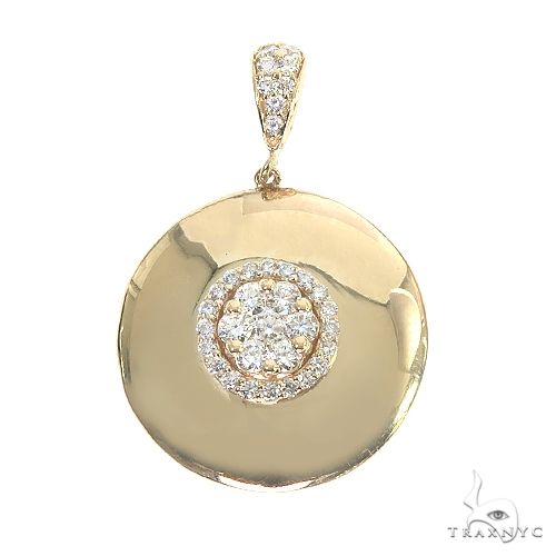 14K Gold Round Diamond Pendant 66811 - Image 1