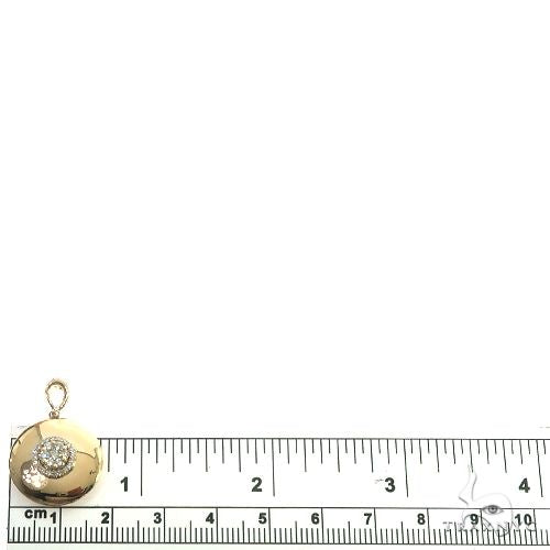 14K Gold Round Diamond Pendant 66811 - Image 5