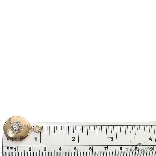 14K Gold Round Diamond Pendant 66811 - Image 6