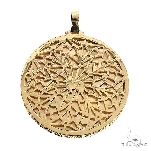 14K Gold Round Initial Diamond Pendant, photo 3 of 6