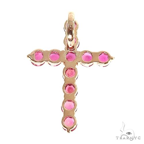 14K Gold Ruby Cross 67052 - Image 4