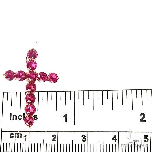 14K Gold Ruby Cross 67052 - Image 5