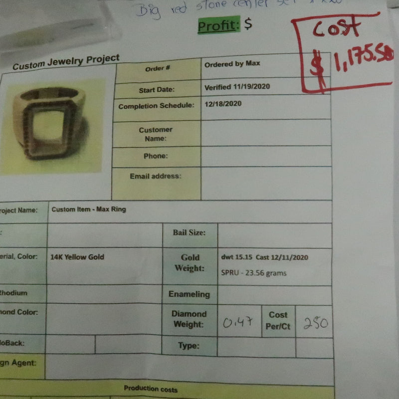 14K Gold Ruby and Diamond Ring 66797 - Image 6