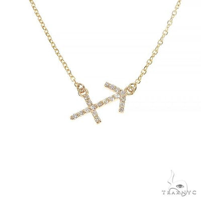 14K Gold Sagittarius Diamond Necklace