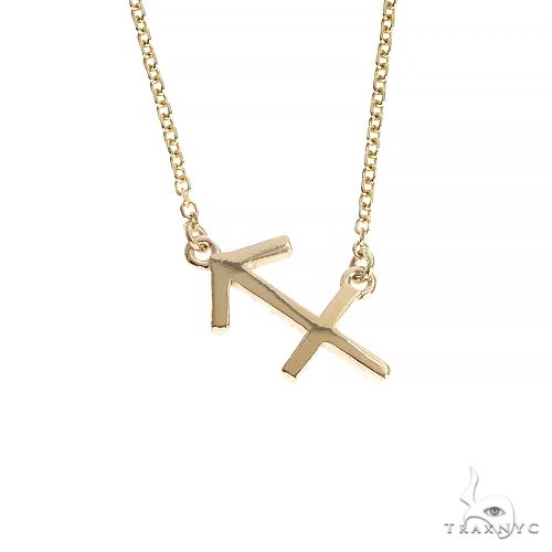 14K Gold Sagittarius Diamond Necklace 66718 - Image 3