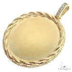 14K Gold Side Diamond Frame Memorial Photo Pendant 66801 - Image 3