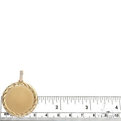 14K Gold Side Diamond Frame Memorial Photo Pendant 66800 - Image 5