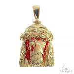 14K Gold Blood Dripping Jesus Face  Pendant 66482 - Image 1