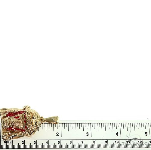 14K Gold Blood Dripping Jesus Face  Pendant, photo 6 of 6