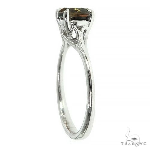 14K Gold Smokey Topaz Solitaire Engagement Ring 66435 - Image 3