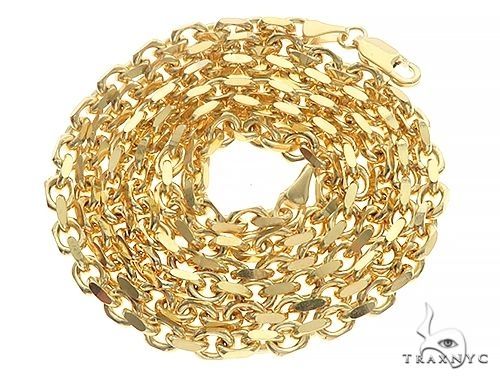 14k Gold Solid Cable Link Chain 20 Inches 3.5mm 68142 | TraxNYC
